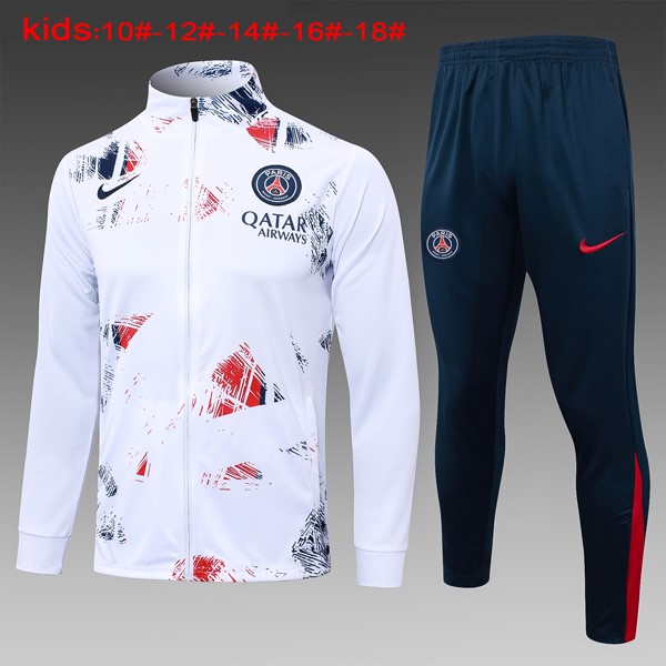 Niños Chandal PSG 2024-2025 Blanco Rojo 3